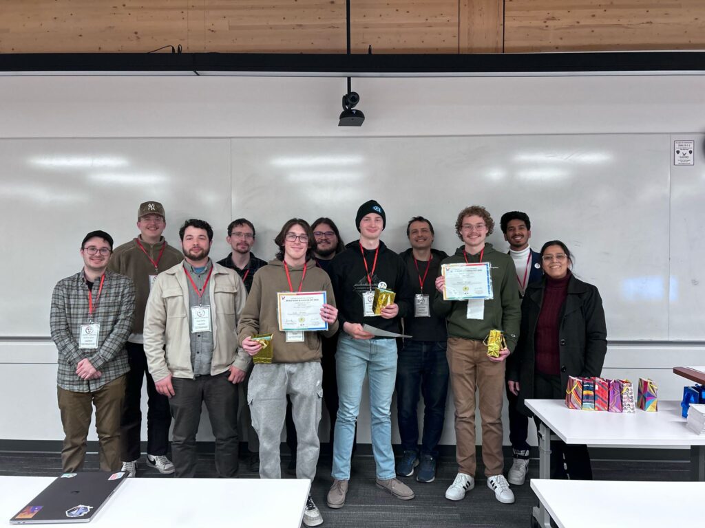 EWU Google Developer Group displays their first place certificates.